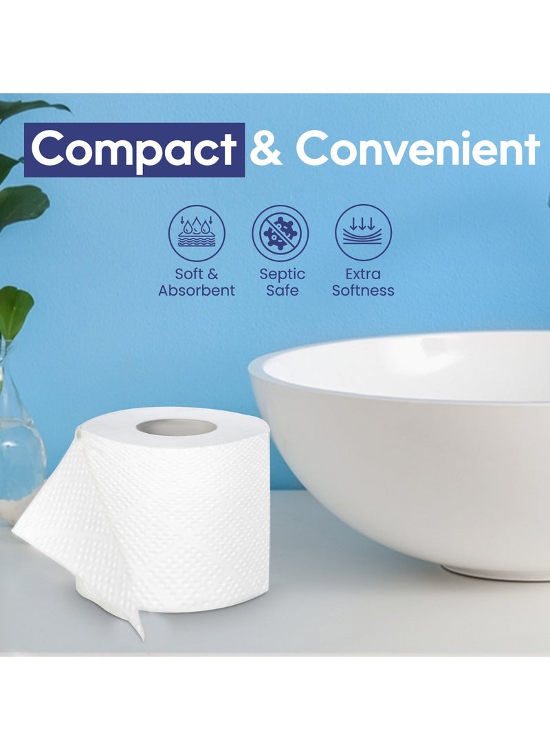 إس إن إتش باكينج عبوة مناديل ورقية ناعمة وصحية للتواليت، 10 لفات، منقوشة، 100 ورقة × طبقتين - Image 5